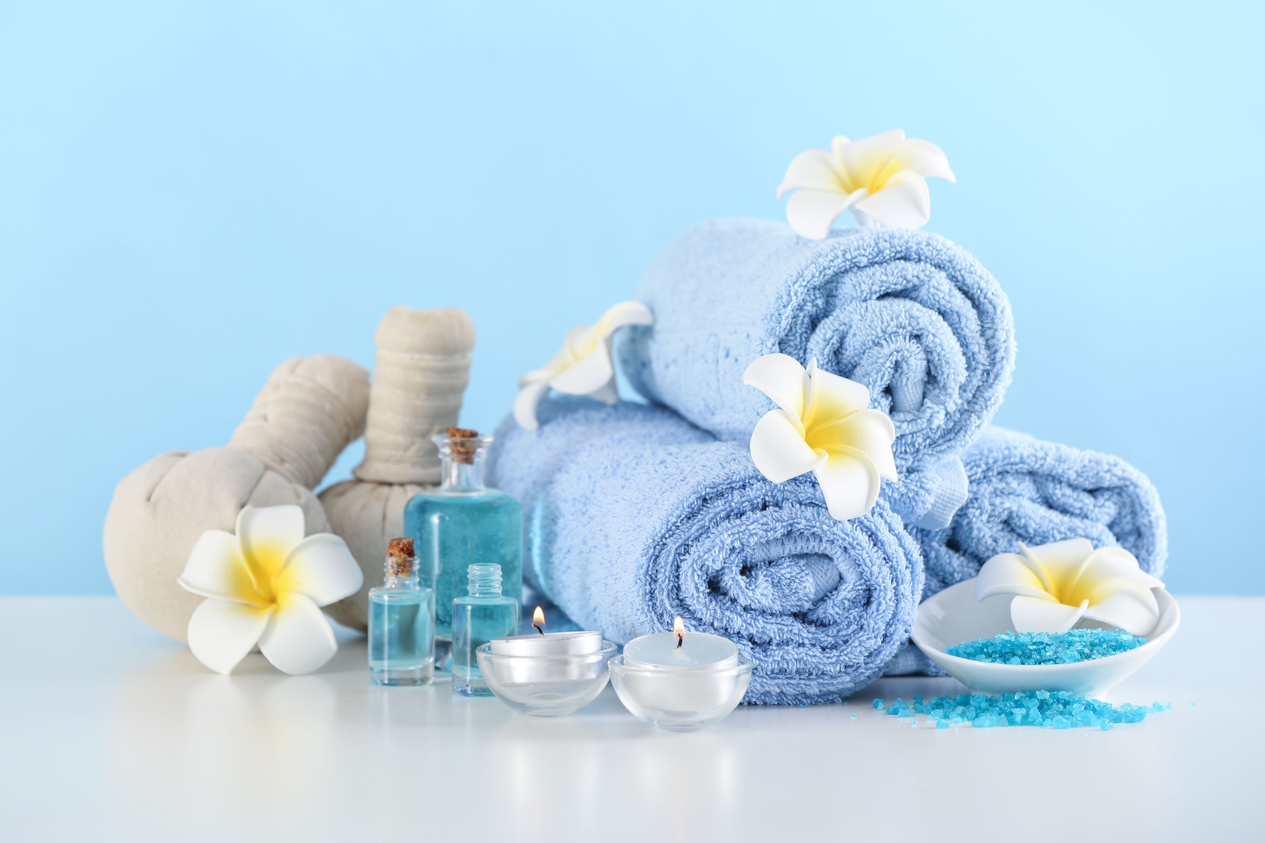 towels at a salon