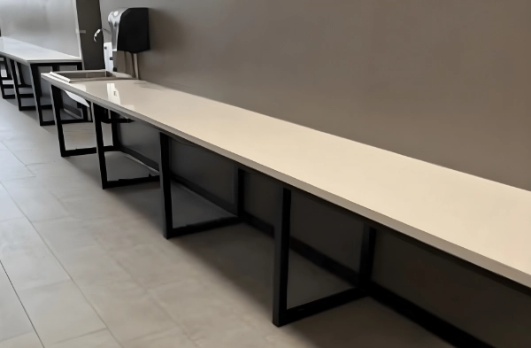 Folding Tables Along Wall